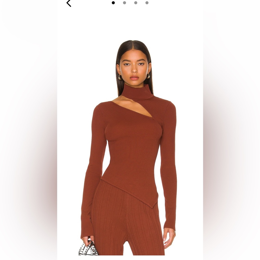 Cult Gaia Asymmetric Brown Top